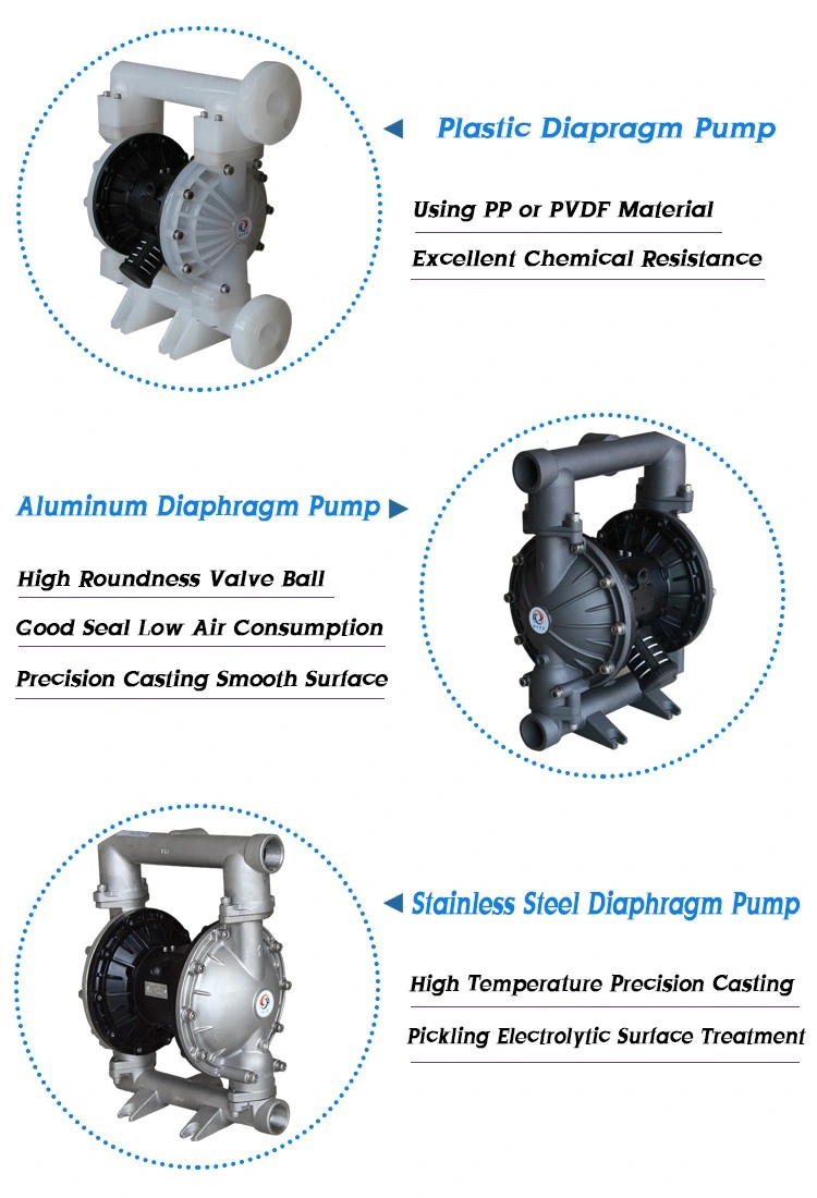 Air Operated Plastic Flange Connect Transfer Pneumatic Diaphragm Pump