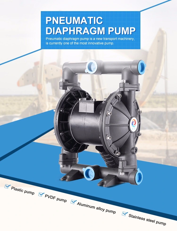 1" Slurry Pneumatic Pump Water Mud Pump Air Double Diaphragm Pump