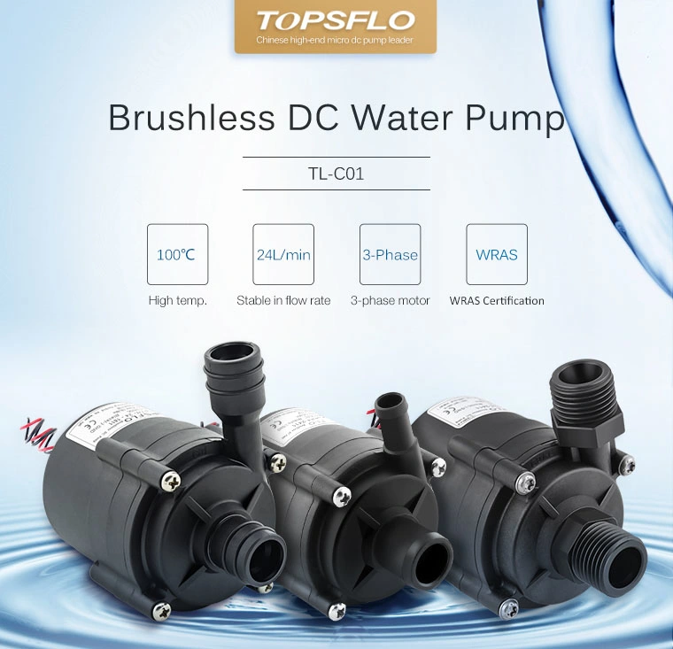 Long Lifetime High Performance 12V or 24V DC Mini Hot Water Centrifugal Pump Electric Small Submersible Circulation Water Pump DC Pump Factory